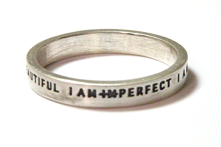 Sterling silver custom phrase ring. See more 